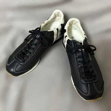 [컨디션 최상] 패트릭 네바다2 블랙 화이트 주름 가죽 소프트 가죽