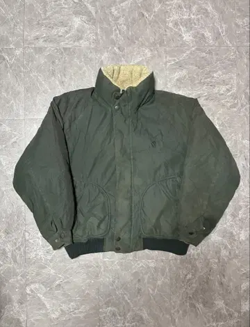 90s NAUTICA 다운 자켓 그린 숏 기장 구제 의류 노티카