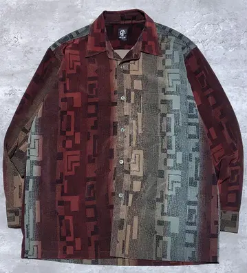 [ SALE ] 디자인 셔츠 지오메트릭 아트 어스 컬러 개성파
