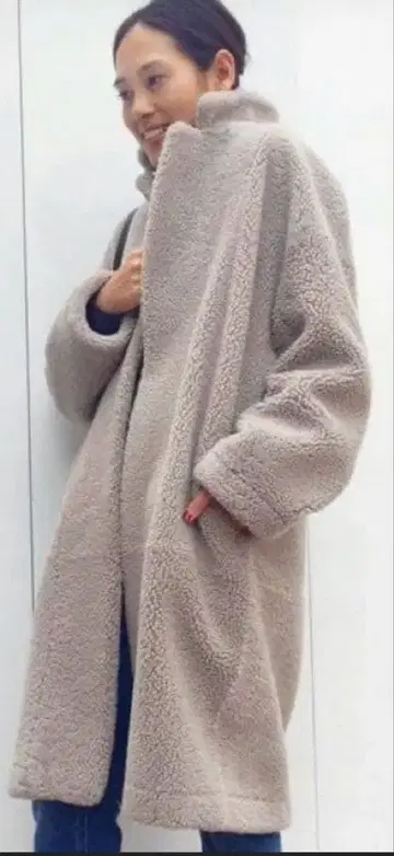 ap studio 무스탕 코트 M 그레이