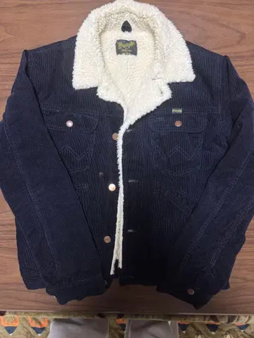 네이비 코듀로이 플리스 자켓 wrangler