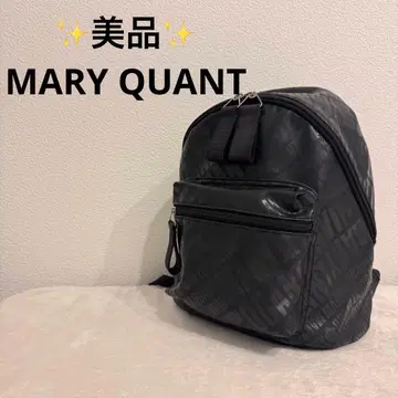 [새상품급] MARY QUANT 마리콴트 마리쿠 백팩 올 패턴 블랙 A4