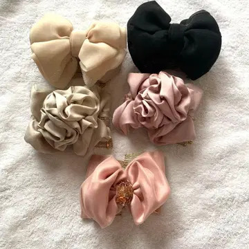 컴플렉스 비즈 트윈 빗 머리핀 복조리 포함