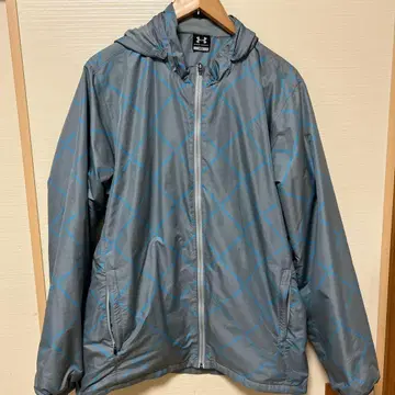 UNDER ARMOUR XXL 나일론 자켓 그레이 체크 무늬