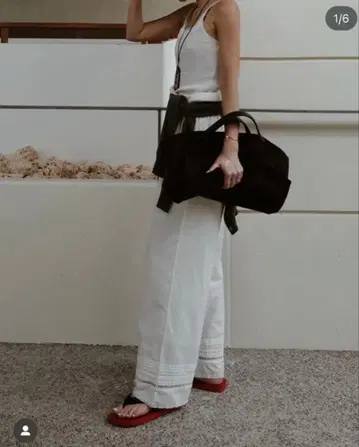 machatt 코튼 레이스 팬츠 화이트 정품