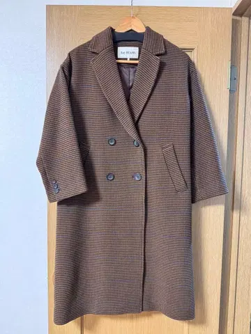 Ray BEAMS / 체크 4버튼 더블 체스터 코트 사이즈 0