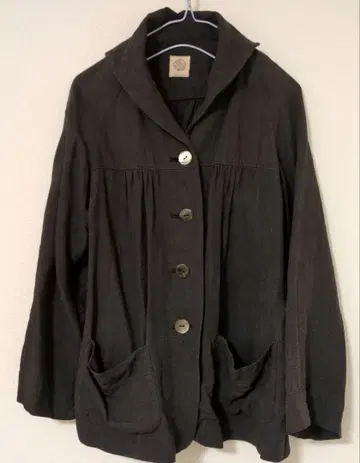 AKIKO.IDA 다크 브라운 래글런 슬리브 자켓