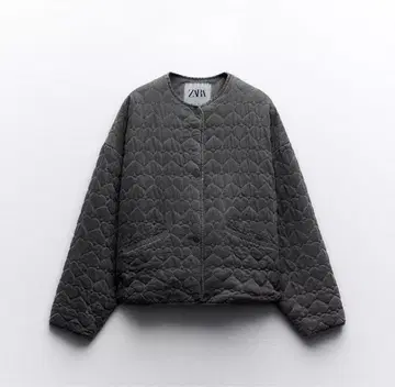 ZARA 하트 무늬 퀼팅 퍼프 자켓