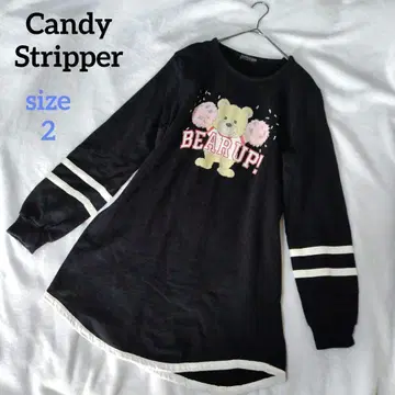 캔디 스트리퍼 베어 업 원피스 곰 치어걸 맨투맨