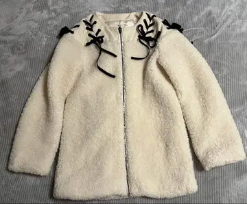 mon Lily 어깨 리본 코트