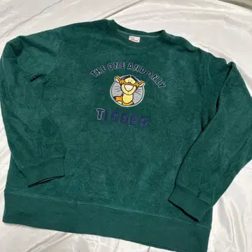 90's L Disney 디즈니 곰돌이 푸 티거 플리스 자수