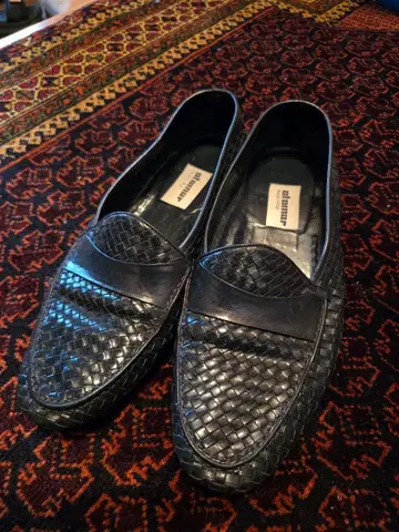 [ stemar ] 메쉬 로퍼 네이비 천연 가죽 이탈리아제