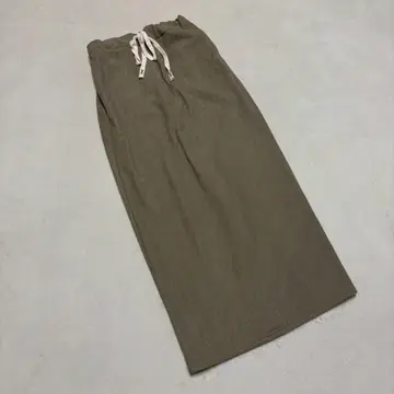 [카리스엔젤] (M) 리브 니트풍 롱 스커트 허리밴딩 슬릿