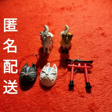 화여우 컬렉션 가챠가챠 키링 여우 가면 참 오모테