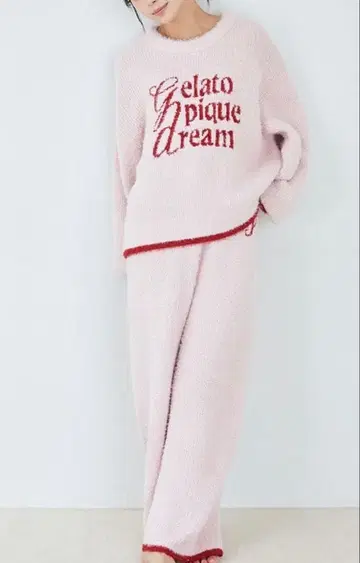 젤라또피케 라메 페더 풀오버 & 롱 팬츠