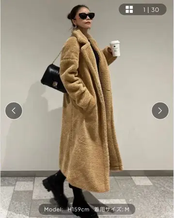 오버 사이즈 보아 코트