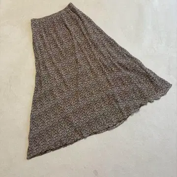 [핑크 애드베] (L) 내추럴 롱 스커트 A라인 플레어 페미닌