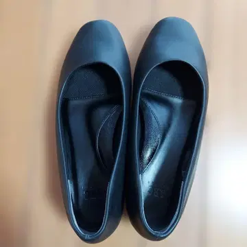 블랙 발레 슈즈 합성 피혁