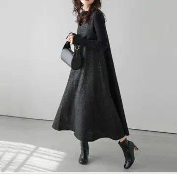 라메 트위드 스팽글 원피스