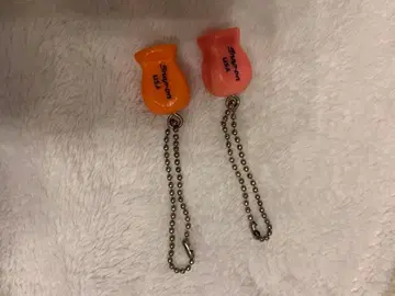 Snap-on 키링 오렌지 핑크 세트