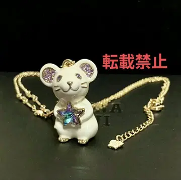 ANNA SUI 목걸이 쥐 모티브 별 미사용 레어
