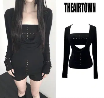[ THEAIRTOWN ] ROSSER TOP DRAPE SET 시즈니룩