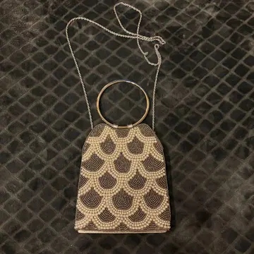 NOCTILUCA 노크틸카 비즈 자수 파티 백 링 핸들