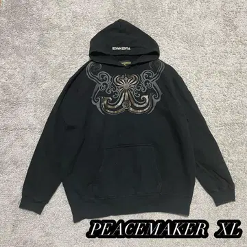 [ PEACEMAKER ] 올 패턴 풀 후드티 범자 블랙 XL