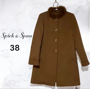 캐시미어 Spick & Span 울 코트 퍼 38 캐시미어