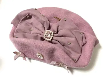 LIZLISA 빅 리본 레이스업 바스크 베레모