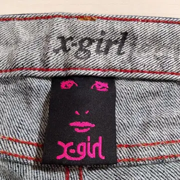X-girl 하트 포켓 로우웨스트 데님 O 사이즈