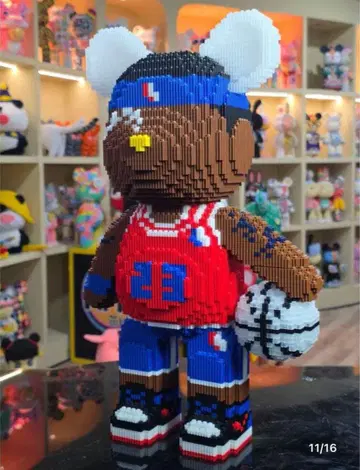 빌딩 블록 7135 농구 베어 곰 블록 나노 블록