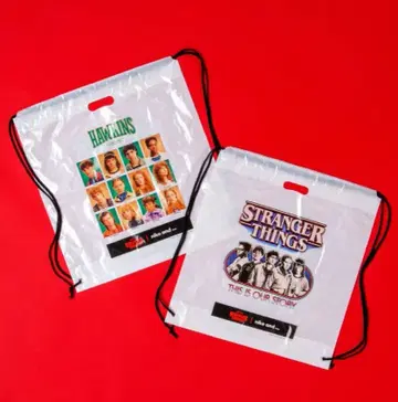 STRANGERTHINGS 한정판 오리지널 쇼핑백 포함 콜라보 롱 T셔츠