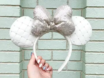 미니 귀 머리띠 화이트