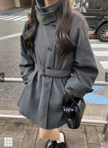 GRL 그레일 벨트 포함 멀티 Way 페이크 울 코트