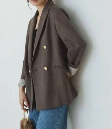 [ 1/4까지 판매 ] NOBLE 울 플라노 피크 라펠 자켓