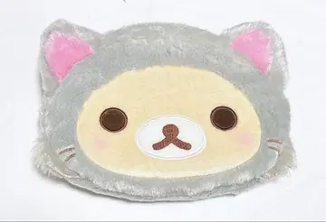 코리락쿠마 고양이 가면 푹신푹신 페이스 파우치
