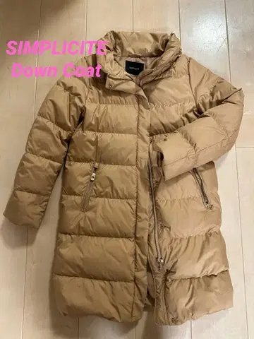 SIMPLICITE 다운 코트 롱 심플리시떼 M 베이지