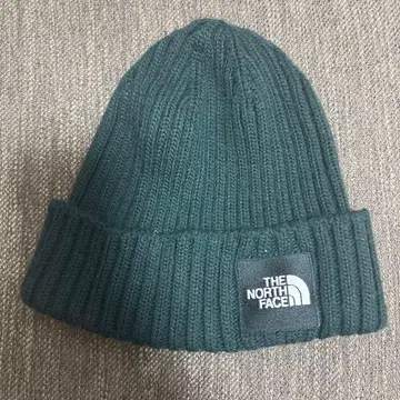 THE NORTH FACE 다크 그린 니트 모자