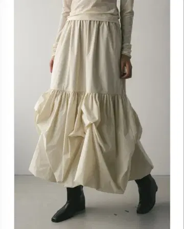 STYLEMIXER 밑단 턱 벌룬 스커트