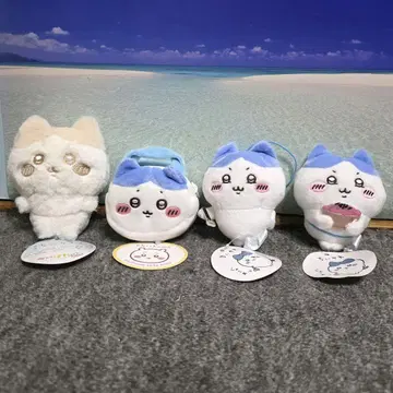 치이카와 하치와레 봉제 인형 마스코트 누이후와 토트 미니 4개 세트