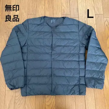 무인양품 노카라 경량 다운 자켓 남성용 L 아우터