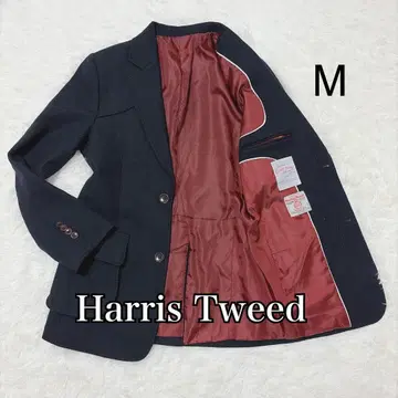 [ 새상품급 ] 해리스 트위드 네이비 테일러드 자켓 M 총 안감 827