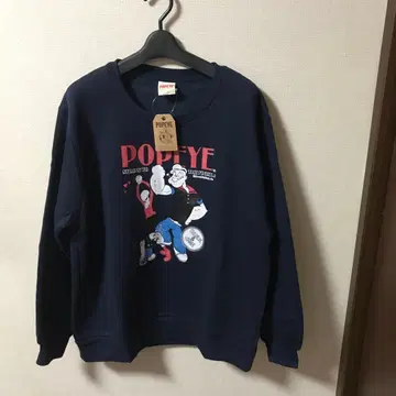 새상품 여성용 뽀빠이 프린트 크루넥 트레이닝복 3L