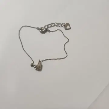 하트형 참 포함 체인 팔찌