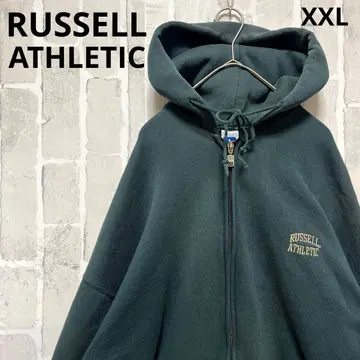 러셀 애슬레틱 지퍼 후드티 XXL 자수 90s 속기모 멕시코제