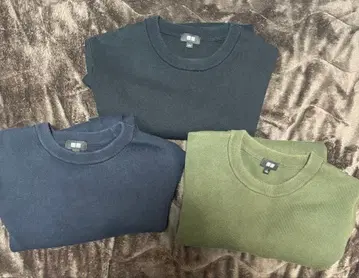 [UNIQLO] 워셔블 밀라노 리브 크루넥 스웨터 3종 세트