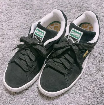 Puma 블랙 스웨이드 스니커즈 23.0