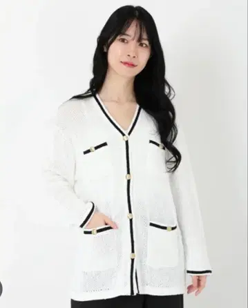 스트로베리 필드 ICHIE 골드 버튼 가디건