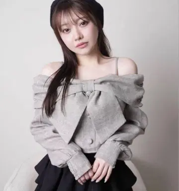 LIP SERVICE 리본 오프숄더 롱 슬리브 상의